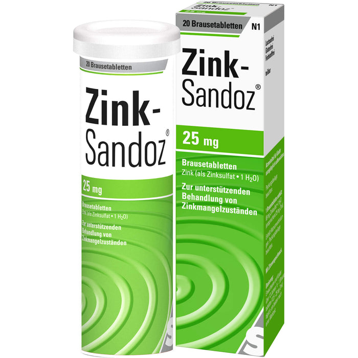 Zink-Sandoz 25 mg Brausetabletten, 20 St. Tabletten