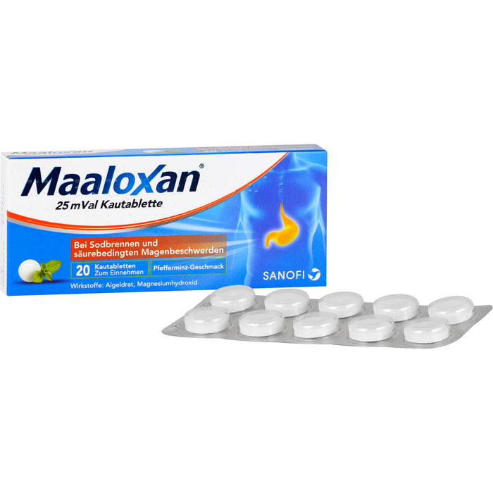 Maalox 25 mVal Kautabletten Reimport Kohlpharma, 20 St. Tabletten