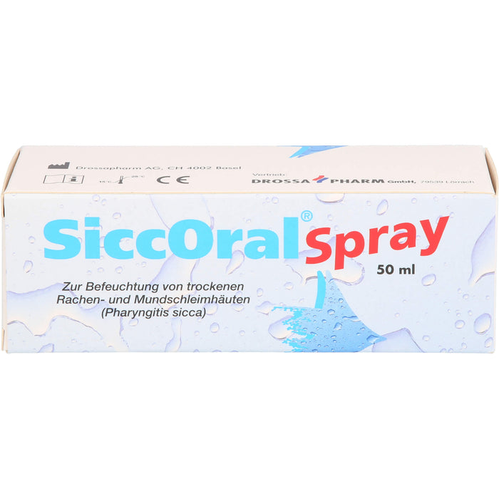 SiccOral Spray zur Befeuchtung von trockenen Mund- und Rachenschleimhäuten, 50 ml Lösung