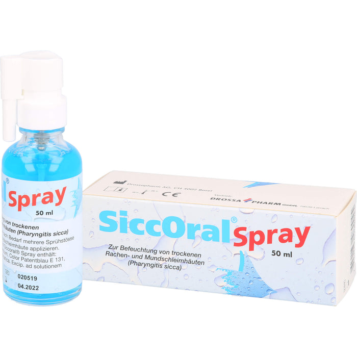 SiccOral Spray zur Befeuchtung von trockenen Mund- und Rachenschleimhäuten, 50 ml Lösung