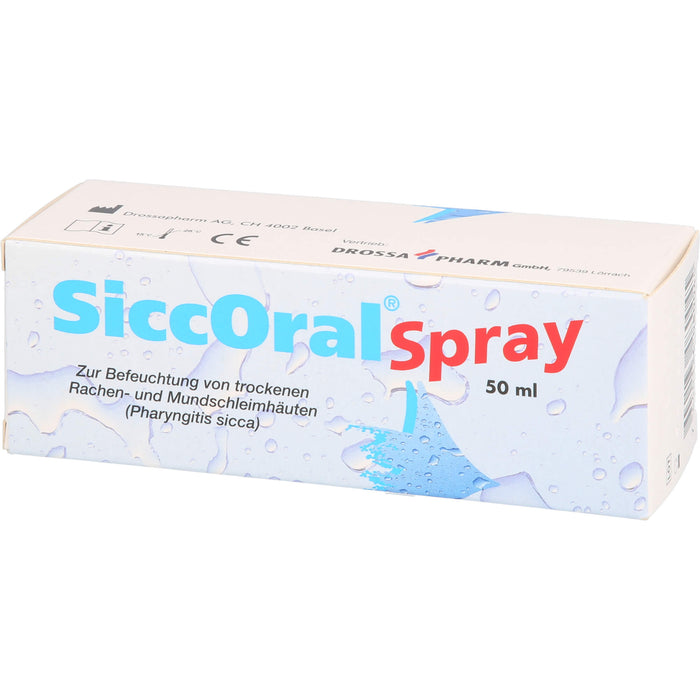 SiccOral Spray zur Befeuchtung von trockenen Mund- und Rachenschleimhäuten, 50 ml Lösung