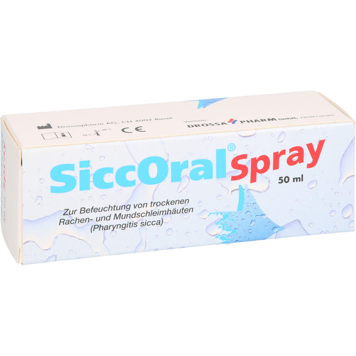 SiccOral Spray zur Befeuchtung von trockenen Mund- und Rachenschleimhäuten, 50 ml Lösung