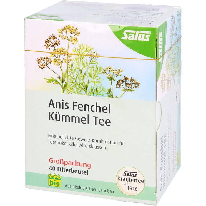 Salus Anis Fenchel Kümmel Tee bio, 40 St. Filterbeutel