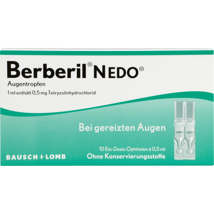 Berberil N EDO Augentropfen bei gereizten Augen, 10 St. Einzeldosispipetten