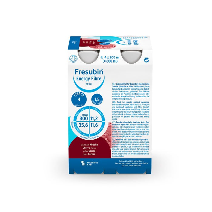 Fresubin energy fibre DRINK Kirsche Trinkflasche, 6X4X200 ml LOE