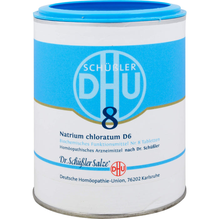 DHU Schüßler-Salz Nr. 8 Natrium chloratum D6, Das Mineralsalz des Flüssigkeitshaushalts – das Original, 1000 St. Tabletten