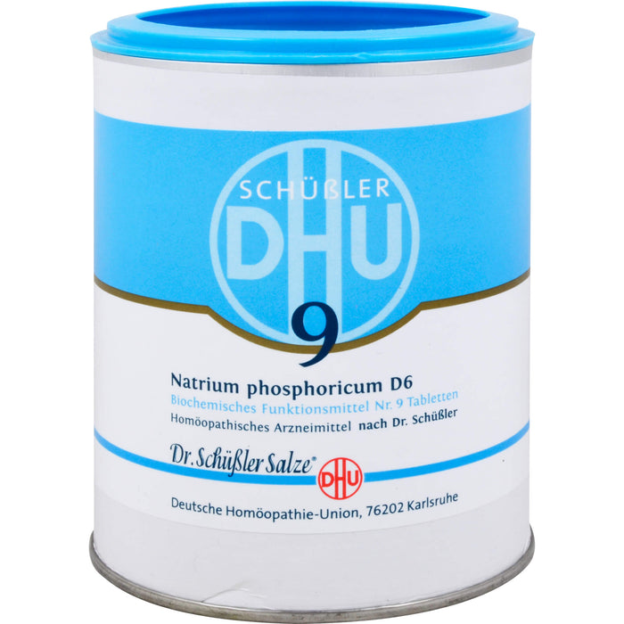DHU Schüßler-Salz Nr. 9 Natrium phosphoricum D6, Das Mineralsalz des Stoffwechsels – das Original, 1000 St. Tabletten