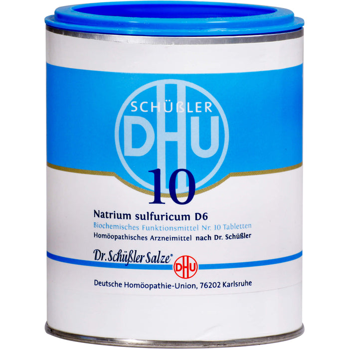 DHU Schüßler-Salz Nr. 10 Natrium sulfuricum D6, Das Mineralsalz der inneren Reinigung – das Original, 1000 St. Tabletten