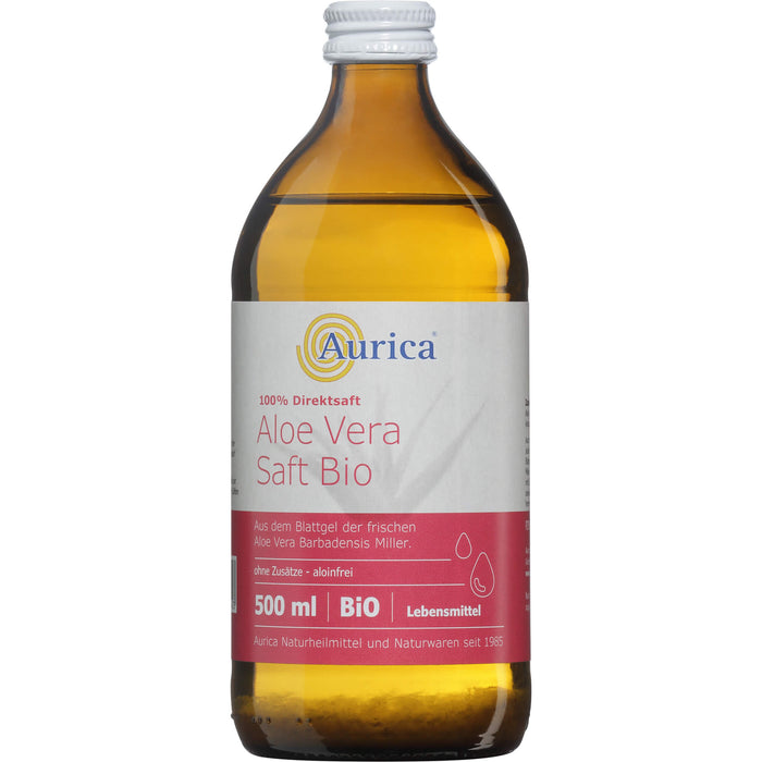 Aurica Aloe Vera Saft bio 100% Direktsaft, 500 ml Lösung