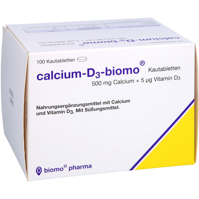 Calcium-D3-biomo Kautabletten 500+D, 100 St KTA