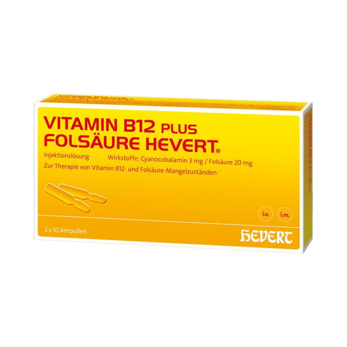 Vitamin B12 plus Folsäure Hevert Ampullen, 20 St. Ampullen