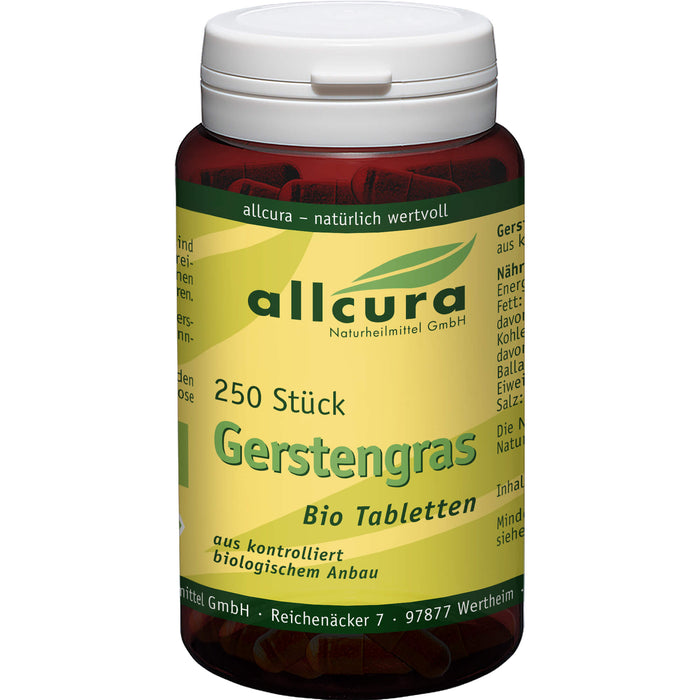 allcura Gerstengras Bio Tabletten, 250 St. Tabletten