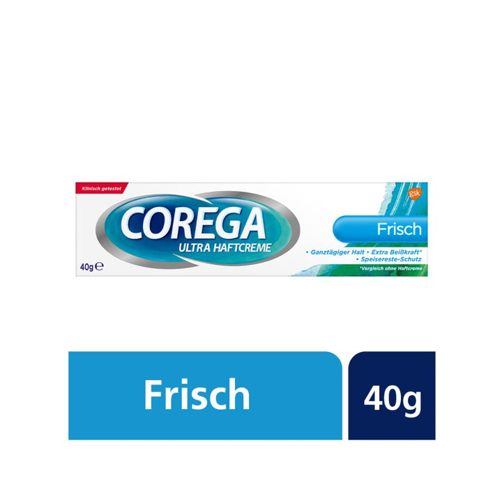 COREGA Ultra Haftcreme starker Halt für den Zahnersatz, 40 g Creme