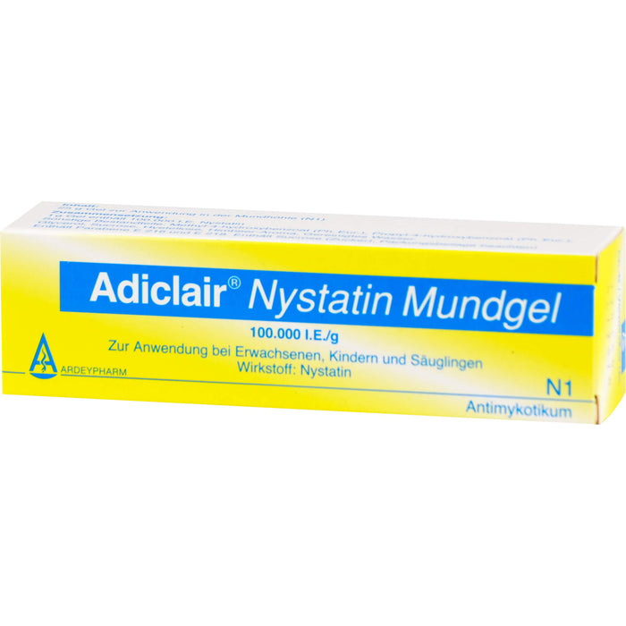 Adiclair Nystatin Mundgel zur Behandlung von Pilzerkrankungen der Mundhöhle, 25 g Gel