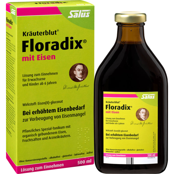 Floradix mit Eisen Lösung, 500 ml Lösung