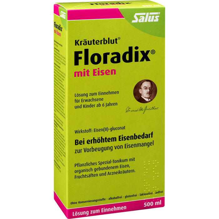 Floradix mit Eisen Lösung, 500 ml Lösung