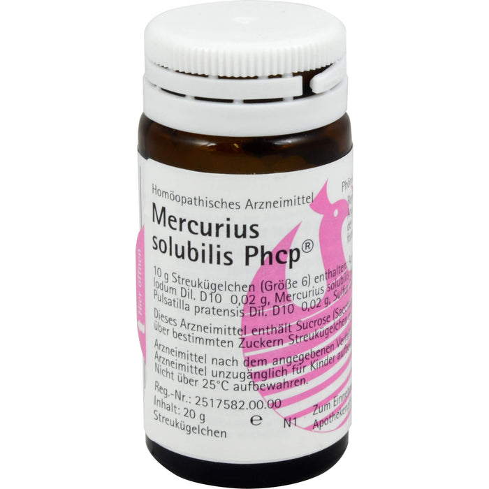 Mercurius solubilis Phcp Streukügelchen, 20 g Globuli