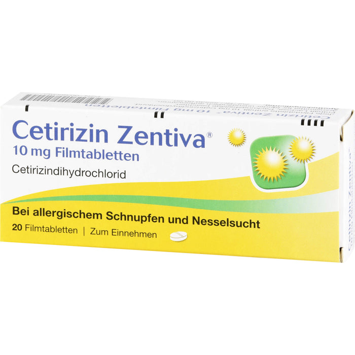 Cetirizin Zentiva 10 mg Filmtabletten, 20 St. Tabletten