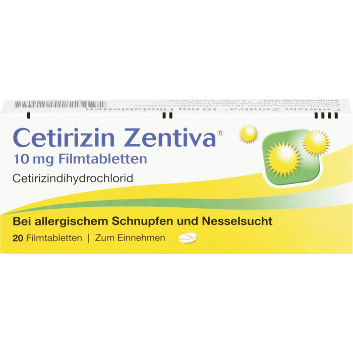 Cetirizin Zentiva 10 mg Filmtabletten, 20 St. Tabletten