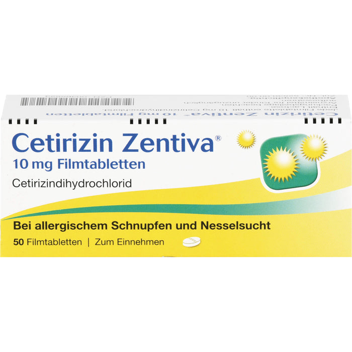 Cetirizin Zentiva 10 mg Filmtabletten, 50 St FTA