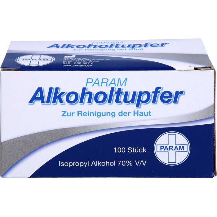 PARAM Alkoholtupfer zur Reinigung der Haut, 100 St. Tupfer