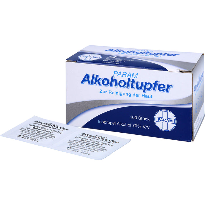 PARAM Alkoholtupfer zur Reinigung der Haut, 100 St. Tupfer