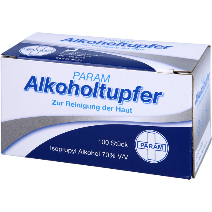 PARAM Alkoholtupfer zur Reinigung der Haut, 100 St. Tupfer