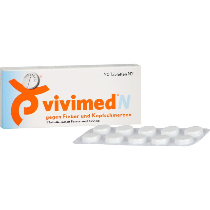 vivimed N gegen Fieber und Kopfschmerzen, 20 St. Tabletten
