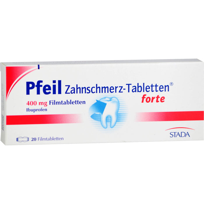 Pfeil Zahnschmerz-Tabletten forte 400 mg Ibuprofen, 20 St. Tabletten