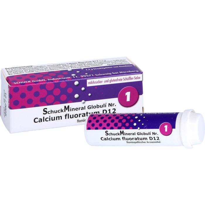 SchuckMineral Globuli Nr. 1 Calcium fluoratum D 12, 7.5 g Globuli
