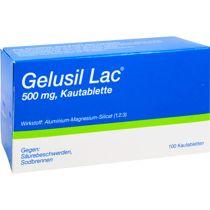 Gelusil Lac Kautabletten gegen Säurebeschwerden, Sodbrennen, 100 St. Tabletten