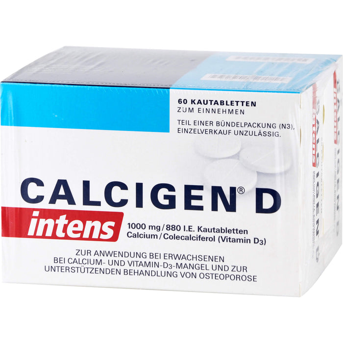 Calcigen D intens 1000 mg/880 I.E. Kautabletten, 120 St KTA