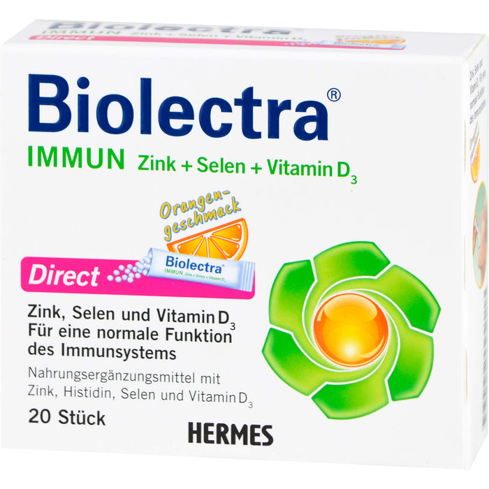 Biolectra Immun Zink + Selen + Vitamin D3 direct Micro-Pellets, 20 St. Beutel