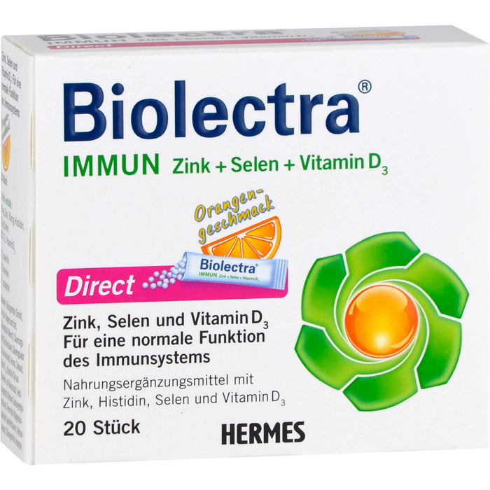 Biolectra Immun Zink + Selen + Vitamin D3 direct Micro-Pellets, 20 St. Beutel