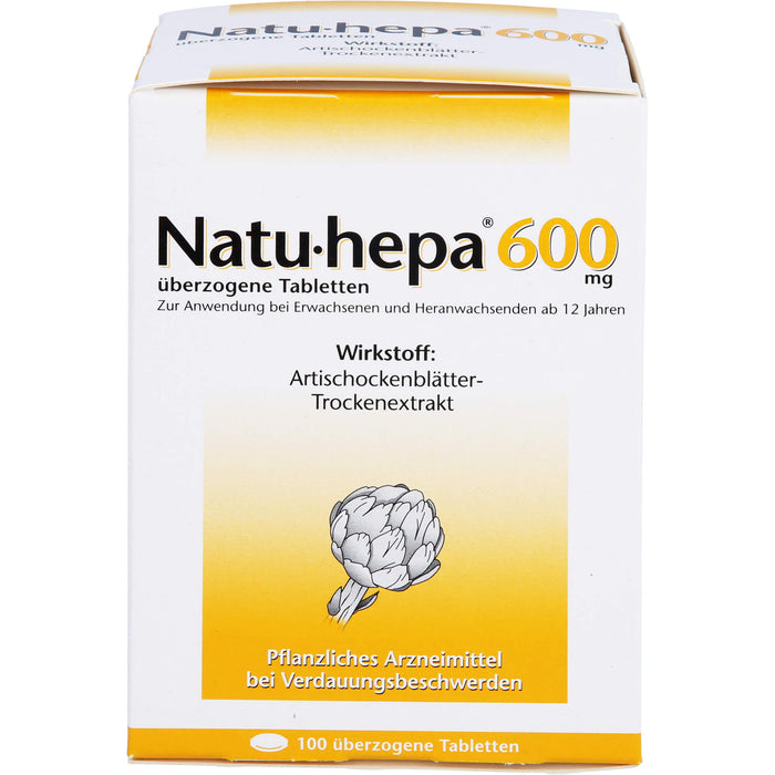 Natu-hepa 600 mg Tabletten bei Verdauungsbeschwerden, 100 St. Tabletten