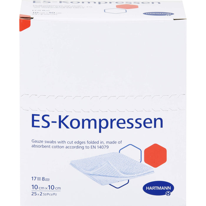 HARTMANN ES-Kompressen steril 10 x 10 cm 8fach, 10 St. Kompressen