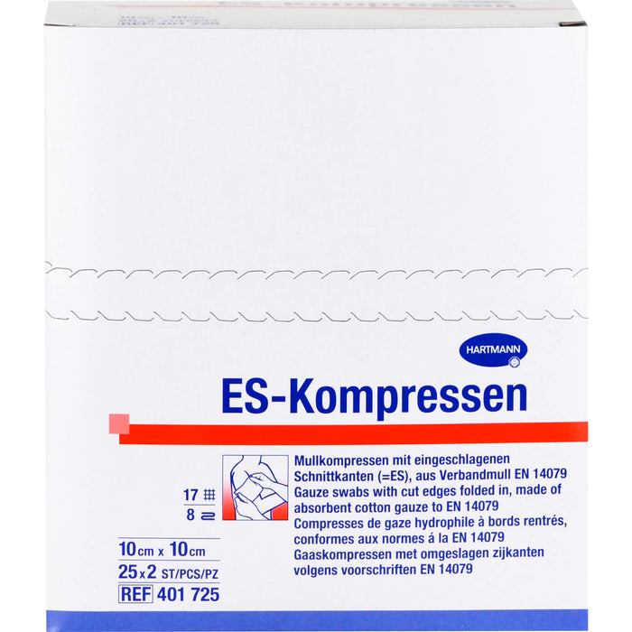 HARTMANN ES-Kompressen steril 10 x 10 cm 8fach, 10 St. Kompressen