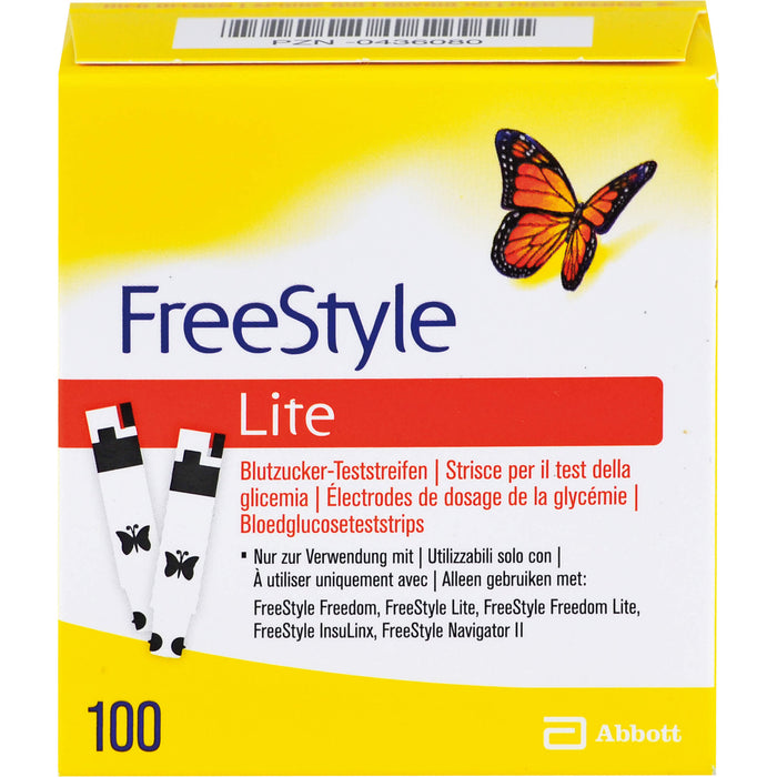 FreeStyle lite Blutzucker-Teststreifen, 100 St. Teststreifen