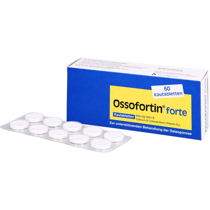 Ossofortin forte, 600 mg/400 I.E. Kautabletten, 60 St KTA