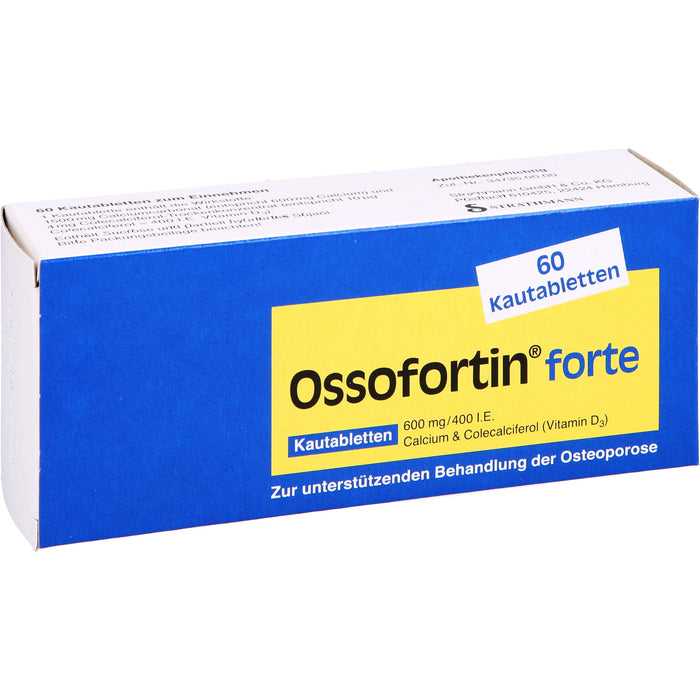 Ossofortin forte, 600 mg/400 I.E. Kautabletten, 60 St KTA