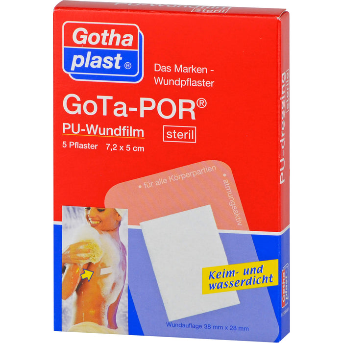 GoTa-POR PU-Wundfilm steril 7,2 cm x 5 cm Pflaster, 5 St. Pflaster