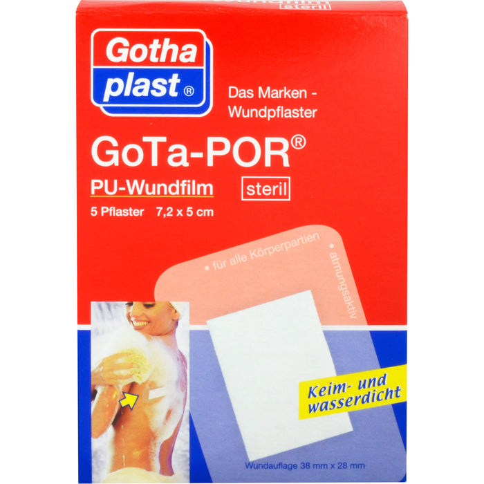 GoTa-POR PU-Wundfilm steril 7,2 cm x 5 cm Pflaster, 5 St. Pflaster