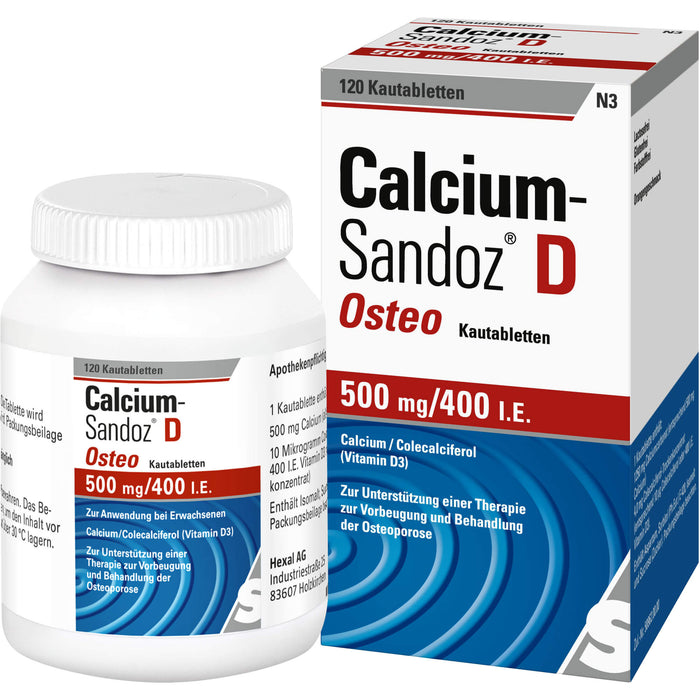 Calcium-Sandoz D Osteo Kautabletten, 120 St. Tabletten