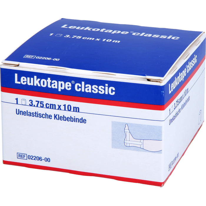 Leukotape classic 3,75 cm x 10 m weiß unelastische Klebebinde, 1 St. Wundauflagen