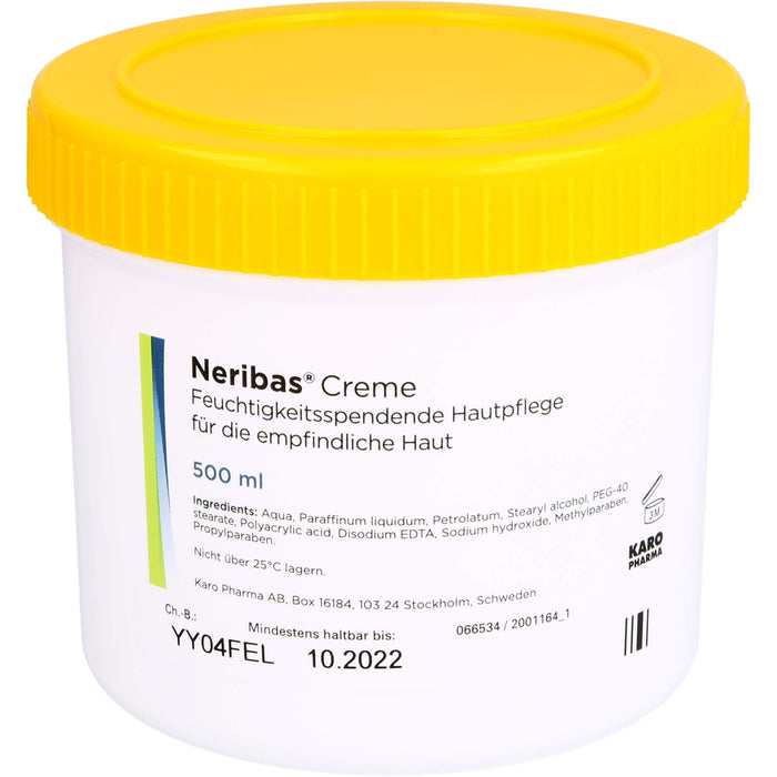 Neribas Creme feuchtigkeitsspendende Hautpflege für die empfindliche Haut, 500 ml Creme
