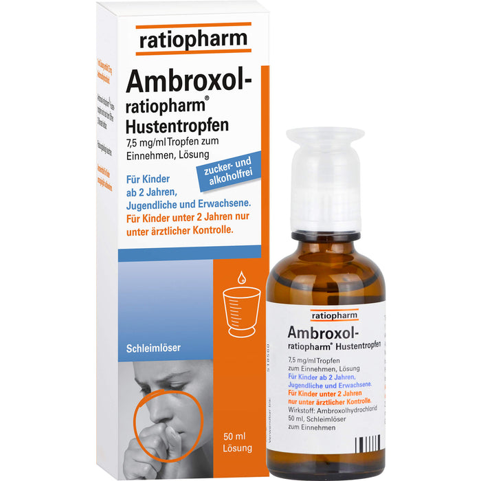 Ambroxol-ratiopharm Hustentropfen, 50 ml Lösung