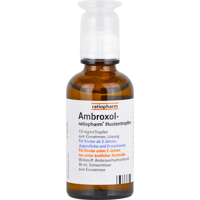 Ambroxol-ratiopharm Hustentropfen, 50 ml Lösung