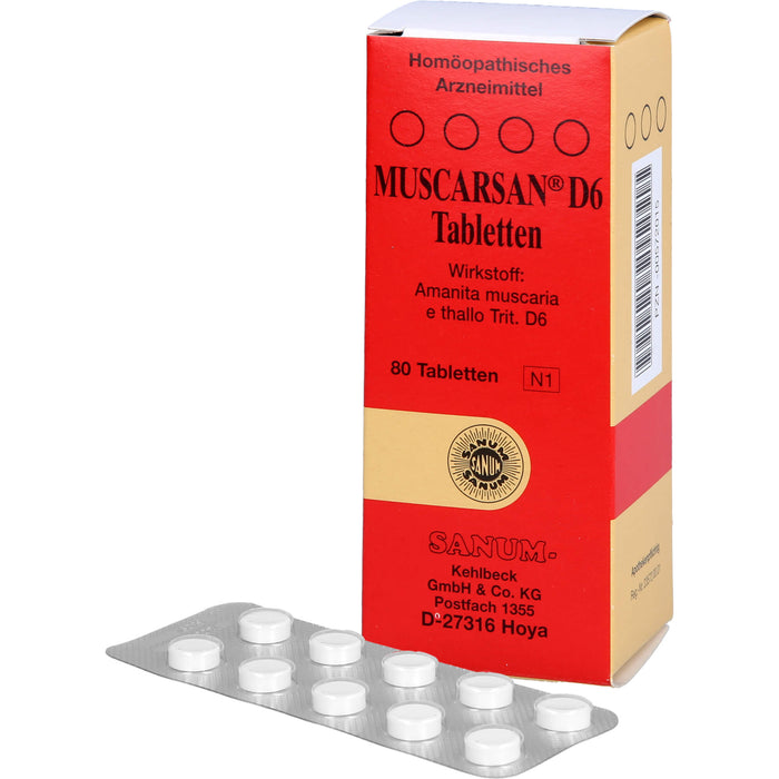 SANUM-KEHLBECK Muscarsan D6 Tabletten, 80 St. Tabletten