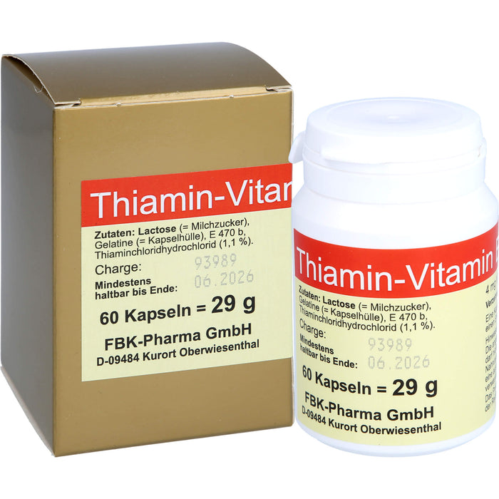 Thiamin Kapseln-Vitamin B1, 60 St KAP