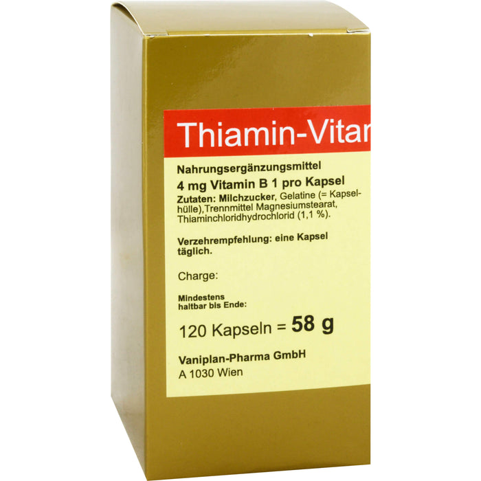FBK-Pharma Thiamin-Vitamin B1 Kapseln, 120 St. Kapseln
